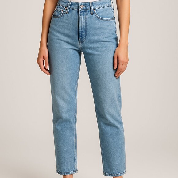 Levi’s Ribcage Straight Jeans Women’s 28 High Rise Light Wash 12” Rise - Picture 1 of 6